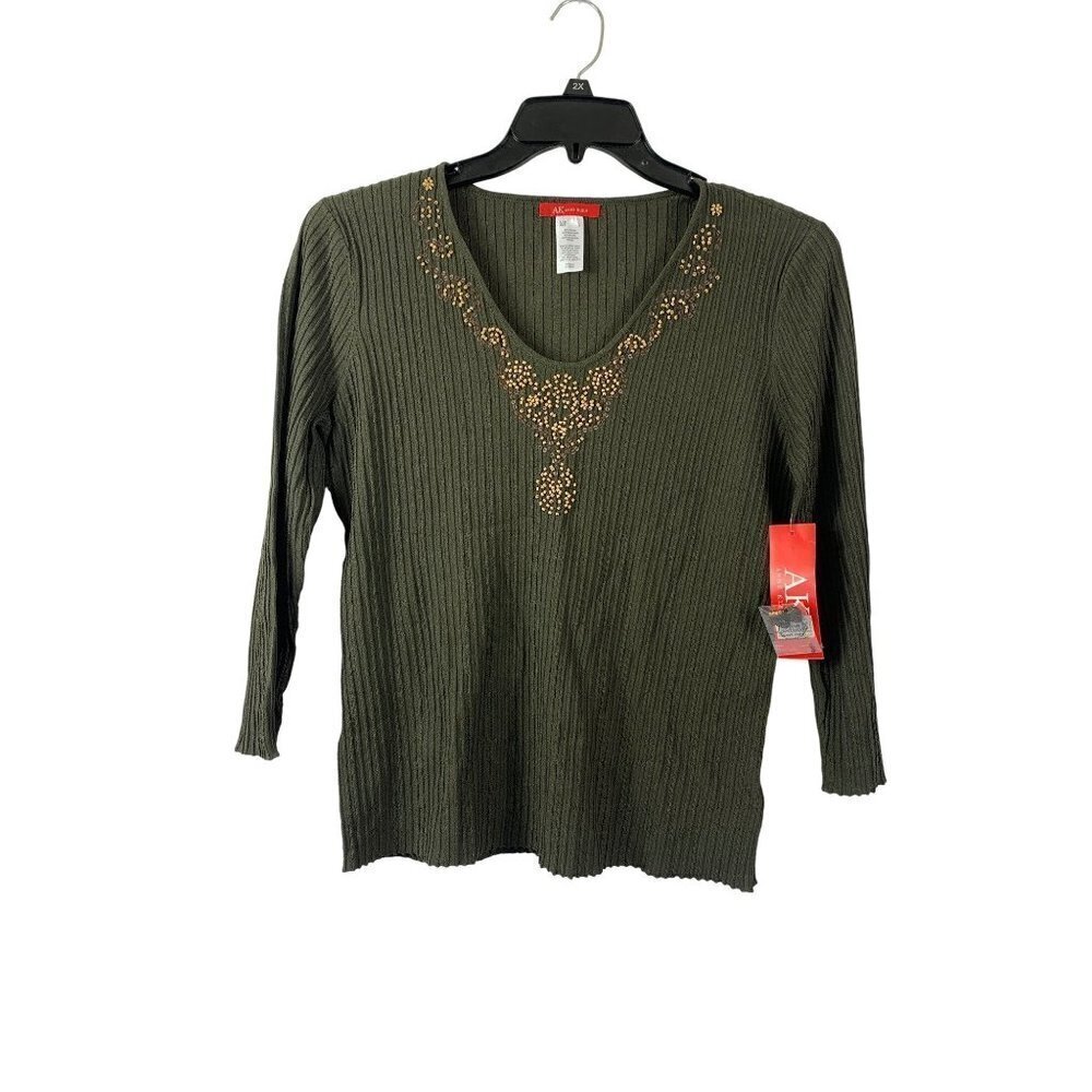 Anne Klein Women's Dark Green Top